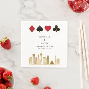 Elegante Las Vegas Foto Hochzeit in Urlaubsort Serviette
