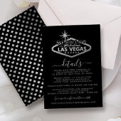 Elegante Las Vegas Hochzeit in Urlaubsort Detail Begleitkarte