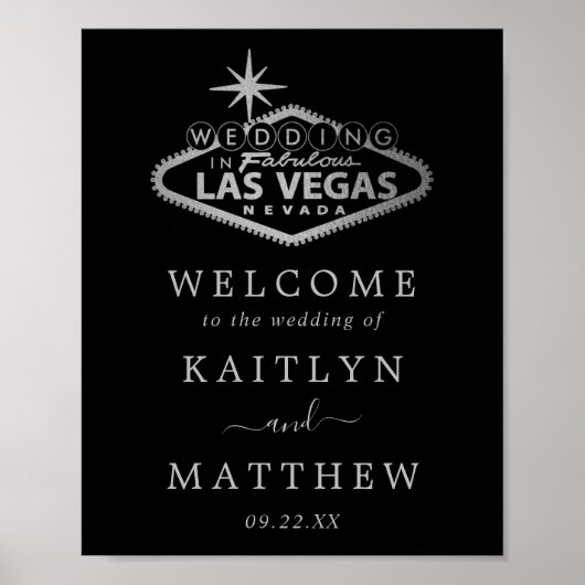 Elegante Las Vegas Hochzeit in Urlaubsort Willkomm Poster (Vorne)