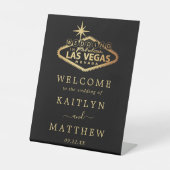 Elegante Las Vegas Hochzeit in Urlaubsort Willkomm Sockelschild (Vorderseite)