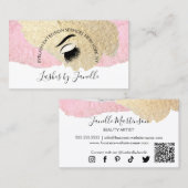 Elegante Lash Extensions Beauty Visitenkarte (Vorne/Hinten)