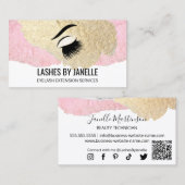 Elegante Lash Extensions Beauty Visitenkarte (Vorne/Hinten)