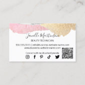 Elegante Lash Extensions Beauty Visitenkarte (Rückseite)