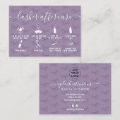 Elegante Lashes lila Illustrationen Visitenkarte (Vorne/Hinten)