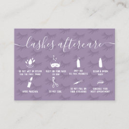 Elegante Lashes lila Illustrationen Visitenkarte