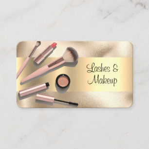 Elegante Lashes & Make-up Künstler Schwarzer Name  Visitenkarte