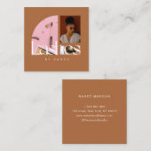 Elegante Lashes Quadratische Visitenkarte (Vorne/Hinten)