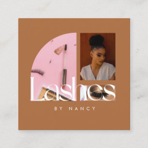 Elegante Lashes Quadratische Visitenkarte