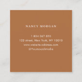 Elegante Lashes Quadratische Visitenkarte (Rückseite)