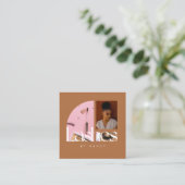 Elegante Lashes Quadratische Visitenkarte (Stehend Vorderseite)