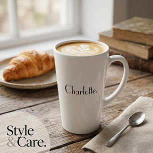Elegante Latte-Tasse mit individuellem, personalis Milchtasse