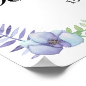 Elegante Lavanda Cruz De Oro Bautizo Bienvenido Poster (Ecke)