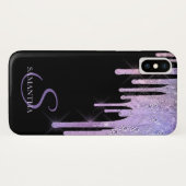 Elegante Lavander-Tropfen Case-Mate iPhone Hülle (Rückseite (Horizontal))