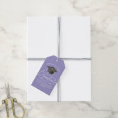 Elegante Lavendel-Abschlussfeier Benutzerdefiniert Geschenkanhänger (Mit Garn)