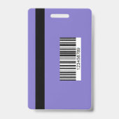 Elegante Lavendel-Arbeitsplatz-ID Ausweis (Rückseite)