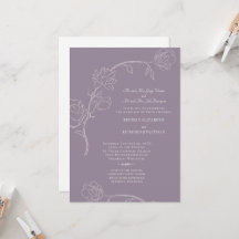 Elegante Lavendel-Beide-Elternpaare Floral