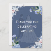 Elegante Lavendel-Blumen-Script-Hochzeitseinladung Einladung (Rückseite)
