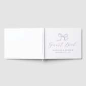 Elegante Lavendel-Bogen-Hochzeit Gästebuch (Voll)