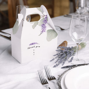 Elegante Lavendel-Eukalyptusblätter Geschenkschachtel
