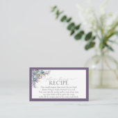 Elegante Lavendel florale Bitte ein Rezept mitbrin Begleitkarte (Stehend Vorderseite)