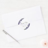 Elegante Lavendel-Hochzeitsaufkleber Runder Aufkleber (Umschlag)