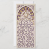 Elegante Lavendel & Imitate Goldene Foil Frische P Einladung (Rückseite)