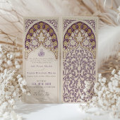 Elegante Lavendel & Imitate Goldene Foil Frische P Einladung