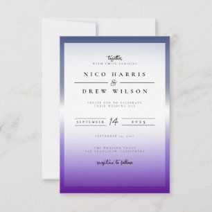 Elegante Lavendel Lesbische Stolz Hochzeit Einladung