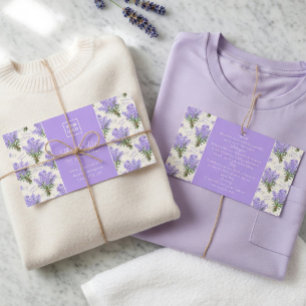 Elegante Lavendel-Pflegehinweiskarte Visitenkarte