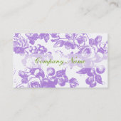 Elegante Lavendel-Rosen-Geschäfts-Karte Visitenkarte (Rückseite)