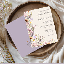 Elegante Lavendel-, Rosenholz- und Creme-Wildblume