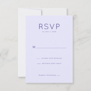 Elegante Lavendel-RSVP-Karte RSVP Karte