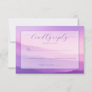 Elegante Lavendel-RSVP-Karte RSVP Karte