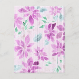 Elegante Lavendel-Wasserfarben-Blumen-Postkarte Postkarte