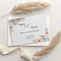 Elegante Lavendel-Watercolor-Hochzeit Save The Dat