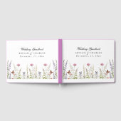 Elegante Lavendel & Wildblume Bloom Gästebuch (Voll)