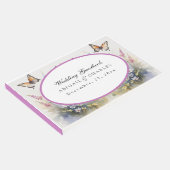 Elegante Lavendel & Wildblume Bloom Gästebuch (Ecke)