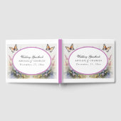 Elegante Lavendel & Wildblume Bloom Gästebuch (Voll)