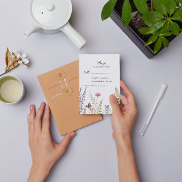 Elegante Lavendel & Wildblumen Bloom RSVP-Karte RSVP Karte