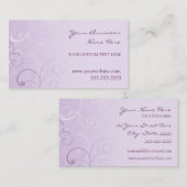 Elegante Lavendel-Wirbels-Geschäfts-Karten Visitenkarte (Vorne/Hinten)