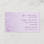 Elegante Lavendel-Wirbels-Geschäfts-Karten Visitenkarte (Rückseite)