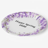 Elegante Lavendel Wisteria Ostern  Pappteller (Schrägansicht)
