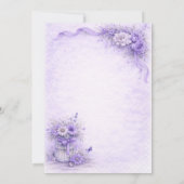 Elegante Lavendelblumen Geburtstagsfeier | Einladung (Rückseite)