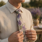 Elegante Lavendelblüten Krawatte