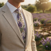 Elegante Lavendelblüten Krawatte