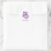 Elegante lavendelfarbene Rosen anpassbar Runder Aufkleber (Tasche)