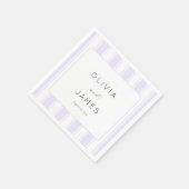 Elegante Lavendelstreifen Serviette (Ecke)