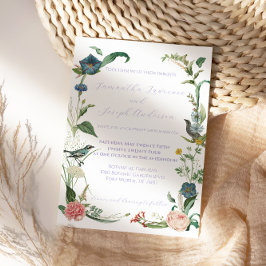 Elegante Lavender and Sage Green Garden Wedding Einladung