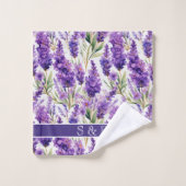 Elegante Lavender-Blume Badhandtuch Set (Waschlappen)