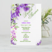 Elegante Lavender Blume Bridal Dusche Einladungen (Stehend Vorderseite)
